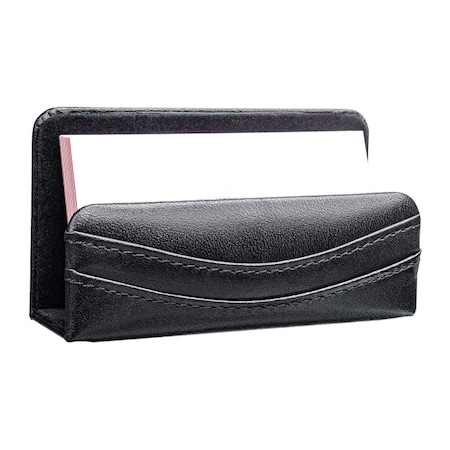 Dacasso Classic Black Leather Business Card Holder AG-1007